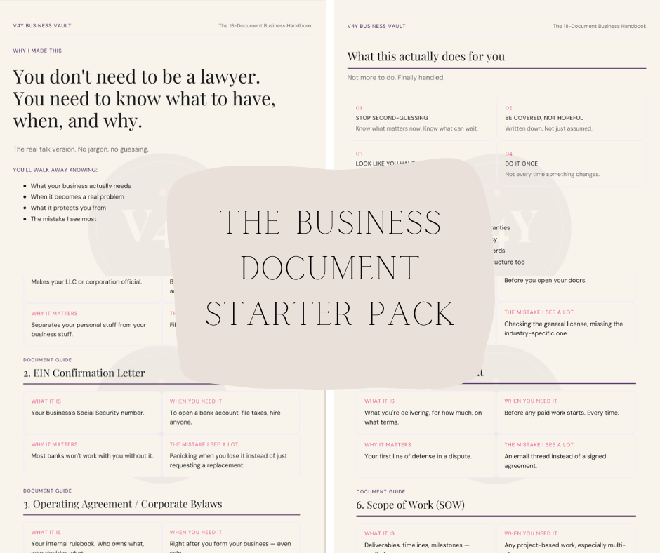 The Business Document Starter Pack — 18 Free Templates