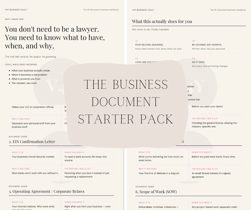 The Business Document Starter Pack — 18 Free Templates