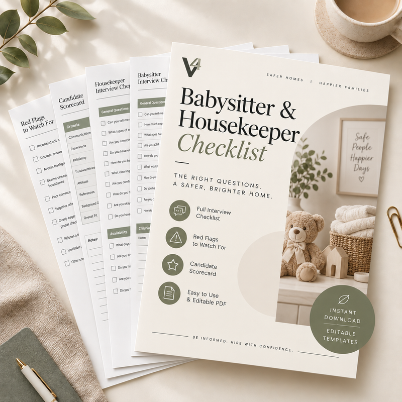 Babysitter & Housekeeper Checklist