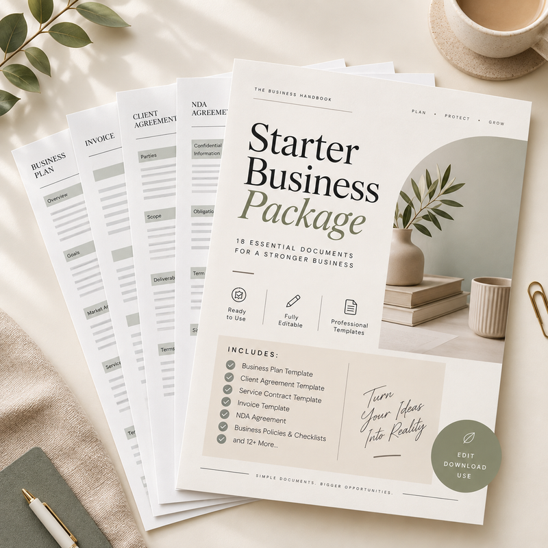 The Business Document Starter Pack — 18 Free Templates